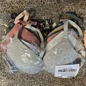 Pink Lover Stack of 6-NWT-Padded Bras in Assorted Colors 36C